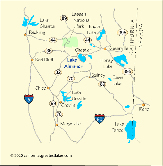 map of Lake Alamnor area