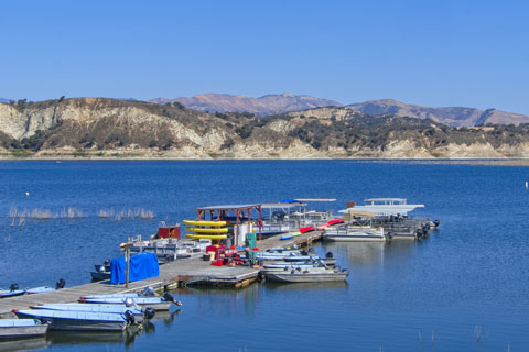 Cachuma Lake boats, CA