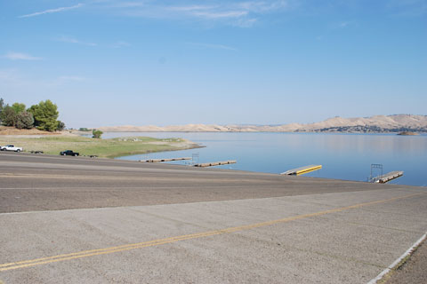 Millerton Lake boat launch ramp, California