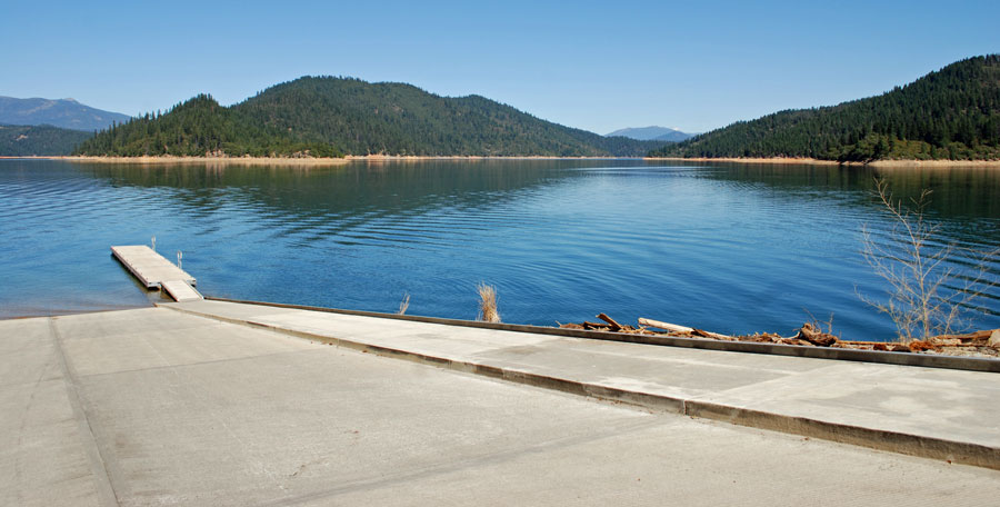 Fairview Launch boat ramp, Trinity Lake,  California